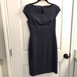NWOT Ann Taylor Chambray Boatneck Sheath Dress Size 0